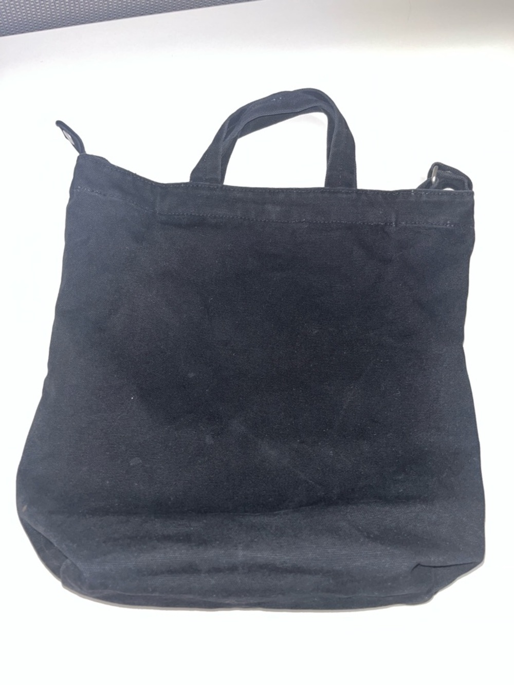 BAGGU Black Canvas Cotton Tote with Adjustable & handles- Strap - Picture 11 of 11